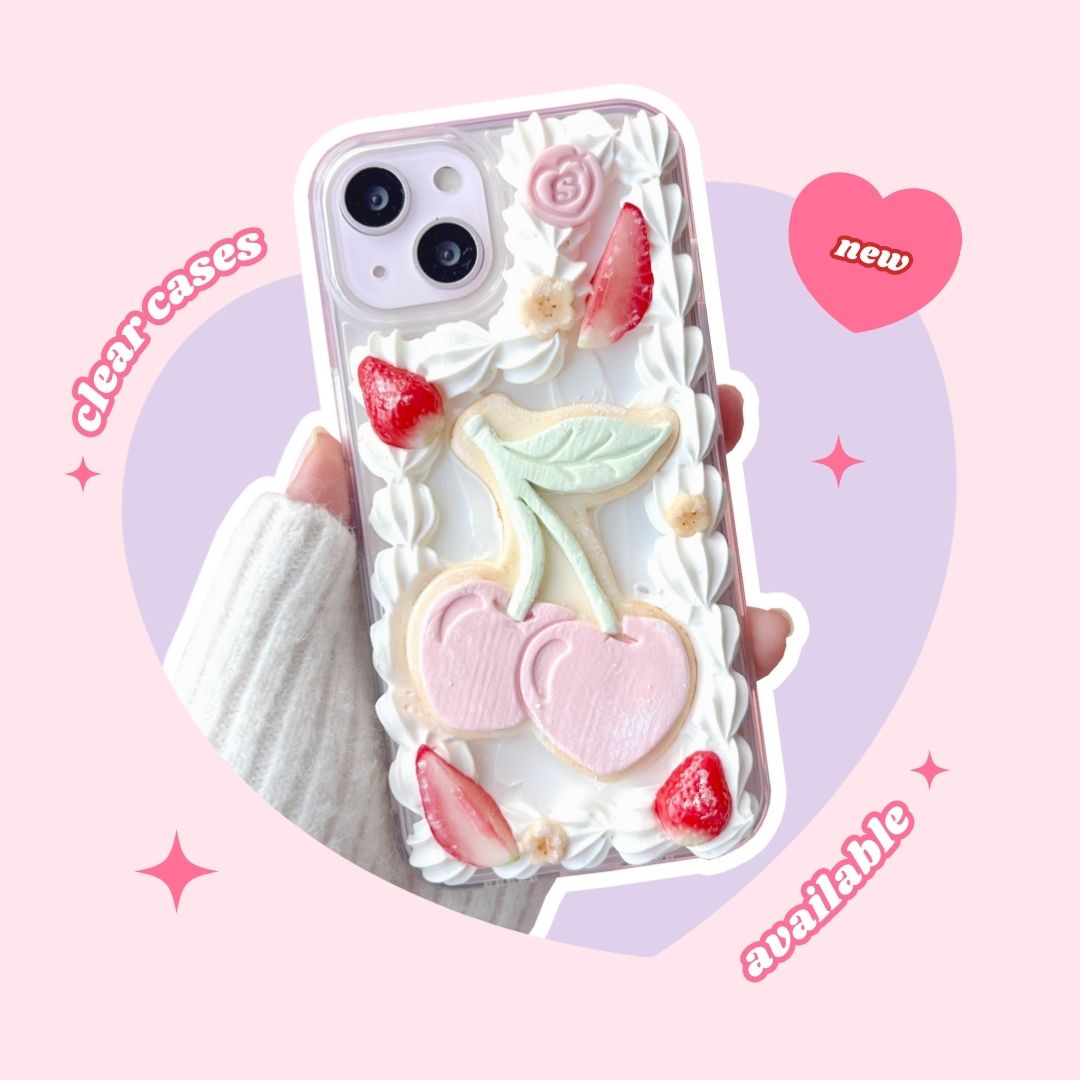 parisian pâtisserie décoden phone case with chocolate Eiffel Tower and strawberry macaron