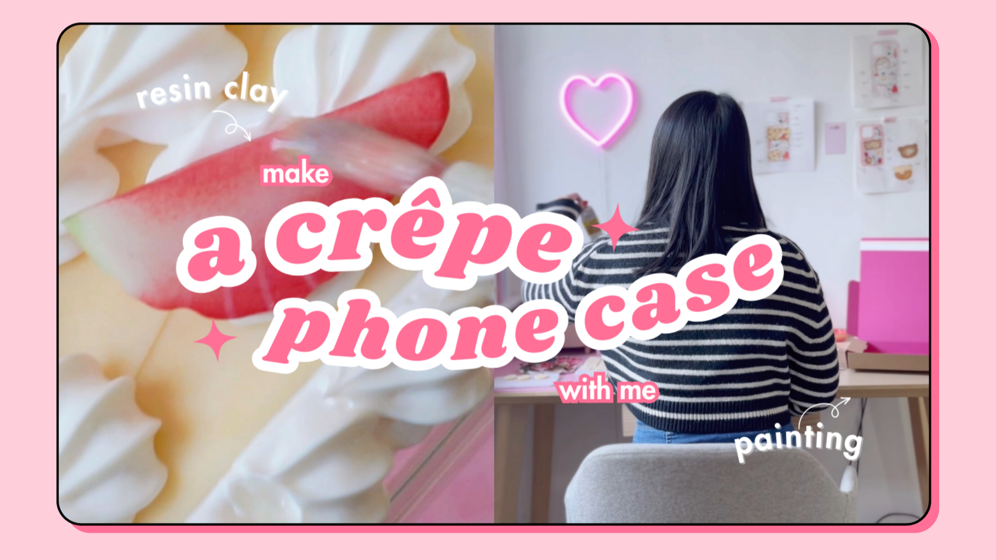 💗🍓✨make a crêpe phone case with me